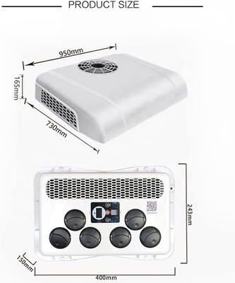 건설기계 24V 오버헤드 모터와 2600W 전력으로 전기 에어컨